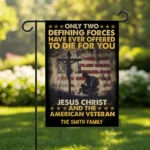 Veterans Day Jesus Flag – Two Defining Forces – Patriotic Garden & House Decoration for Military Heroes - Image 5
