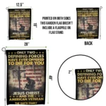 Veterans Day Jesus Flag – Two Defining Forces – Patriotic Garden & House Decoration for Military Heroes - Image 7