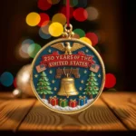 Personalized Semiquincentennial Ornament 1776-2026 - 250 Years of America Acrylic Christmas Tree Decoration - Patriotic Independence Day Gift - Image 3