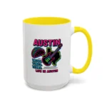 Austin Neon Coffee Mug – Texas Tacos and Tunes Mug - Image 50
