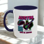 Austin Neon Coffee Mug – Texas Tacos and Tunes Mug - Image 35