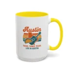 Austin Retro Mug – Tacos Tunes Texas Life Coffee Mug - Image 50