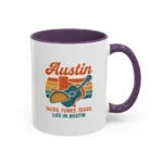 Austin Retro Mug – Tacos Tunes Texas Life Coffee Mug - Image 46