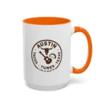 Austin Texas Badge Mug – Rustic Tacos Tunes Life Mug - Image 48