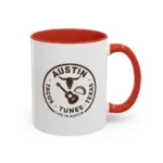 Austin Texas Badge Mug – Rustic Tacos Tunes Life Mug - Image 38