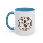 Austin Texas Badge Mug – Rustic Tacos Tunes Life Mug - Image 20