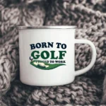 Born to Golf Enamel Camping Mug