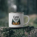Camp Vibes Enamel Camping Mug - Image 4