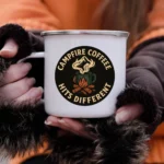 Campfire Coffee Enamel Camping Mug - Image 4