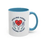 Caring Nurse Mug – Healing Hands Caring Heart Coffee Cup - Image 43