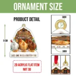 Custom Chicken Butt Ornament - Personalized Funny Christmas Tree Decoration - Barn Holiday Keepsake - Rotten Egg Joke Gift - Farmhouse Xmas Decor 2025 - Image 6