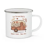 Custom Couple Travel Enamel Camping Mug - Image 5