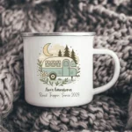 Custom Road Trip Enamel Camping Mug - Image 4