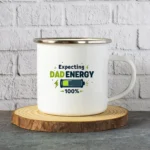 Expecting Dad Enamel Camping Mug - Image 5