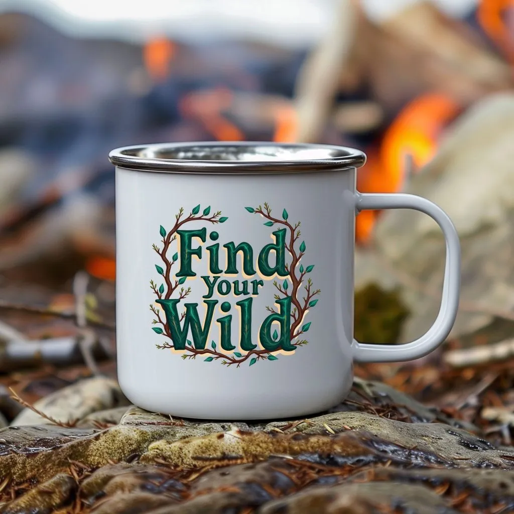Find Your Wild Enamel Camping Mug Find Your Wild Enamel Camping Mug - Image 1