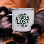 Get Lost Enamel Camping Mug - Image 5