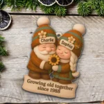 Personalized Gnome Couple Christmas Ornament - Growing Old Together Acrylic Keepsake - Anniversary Gift for Couples - Him and Her Holiday Gift - Image 4
