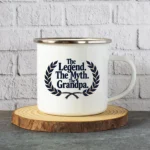 Grandpa Legend Enamel Camping Mug - Image 5