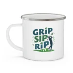 Grip It Sip It Rip It Enamel Camping Mug - Image 3