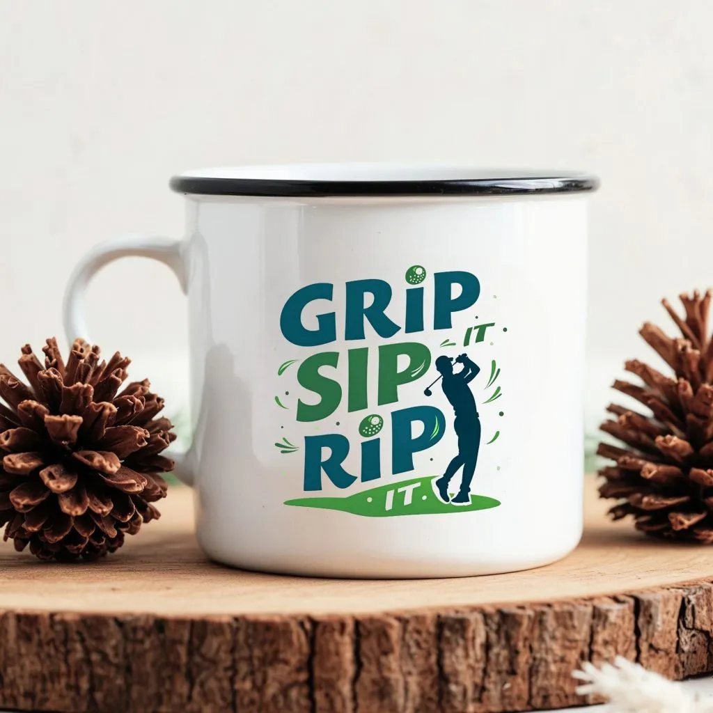 Grip It Sip It Rip It Enamel Camping Mug | Mug | Mug Spot USA Grip It Sip It Rip It Enamel Camping Mug - Image 1