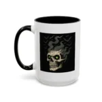 Halloween Skull Mug – Spooky Coffee Cup with Green Eyes & Bats - Image 12