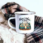 Home Is Where We Park It Enamel Camping Mug - Image 4