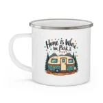 Home Is Where We Park It Enamel Camping Mug - Image 3