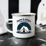Home Is Where You Pitch It Enamel Camping Mug - Image 2