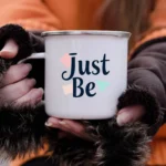 Just Be Enamel Camping Mug - Image 2