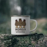 Morels Before Manners Enamel Camping Mug - Image 4