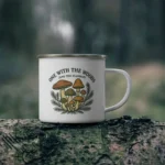 One With the Woods Mushroom Enamel Mug - Image 4