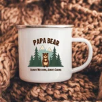 Papa Bear Enamel Camping Mug - Image 2