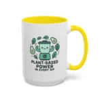 Plant Based Coffee Mugs – Cute Vegan Blender Design with “Plant-Based Power” - Image 33