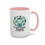 Plant Based Coffee Mugs – Cute Vegan Blender Design with “Plant-Based Power” - Image 15