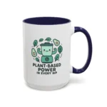 Plant Based Coffee Mugs – Cute Vegan Blender Design with “Plant-Based Power” - Image 13