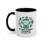 Plant Based Coffee Mugs – Cute Vegan Blender Design with “Plant-Based Power” - Image 6