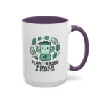 Plant Based Coffee Mugs – Cute Vegan Blender Design with “Plant-Based Power” - Image 31