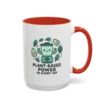 Plant Based Coffee Mugs – Cute Vegan Blender Design with “Plant-Based Power” - Image 17
