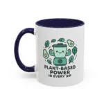 Plant Based Coffee Mugs – Cute Vegan Blender Design with “Plant-Based Power” - Image 4
