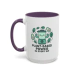 Plant Based Coffee Mugs – Cute Vegan Blender Design with “Plant-Based Power” - Image 32