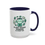 Plant Based Coffee Mugs – Cute Vegan Blender Design with “Plant-Based Power” - Image 40