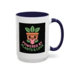 Powered by Plants and Love Mug – Cute Vegan Coffee Cup with Plant Pot Design - Image 13