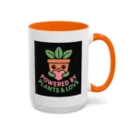 Powered by Plants and Love Mug – Cute Vegan Coffee Cup with Plant Pot Design - Image 29