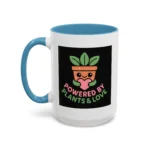 Powered by Plants and Love Mug – Cute Vegan Coffee Cup with Plant Pot Design - Image 22