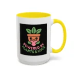 Powered by Plants and Love Mug – Cute Vegan Coffee Cup with Plant Pot Design - Image 33