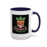 Powered by Plants and Love Mug – Cute Vegan Coffee Cup with Plant Pot Design - Image 40