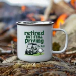 Retired Golf Enamel Camping Mug - Image 4