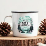 Seek Adventure Enamel Camping Mug