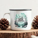 Seek Adventure Enamel Camping Mug - Image 2