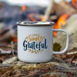 Simply Grateful Enamel Camping Mug - Image 5